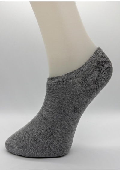 Socks Premium Bambu 6 Çift Gri Unisex Dikişsiz Görünmez Patik Sneaker Çorap Gri