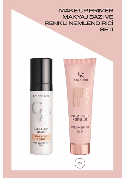 Make Up Primer Makyaj Bazı Ve No: 01 Fair Tint Renkli Nemlendirici Seti