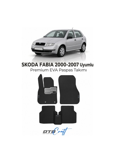 Otocraft Skoda Fabia 2000-2007 Araca Özel 3d Havuzlu Eva Paspas Tam Set 5 Parça