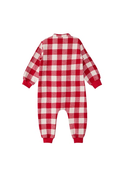 Denokids Fox Ekose Kız Çocuk Tulum Çok Renkli