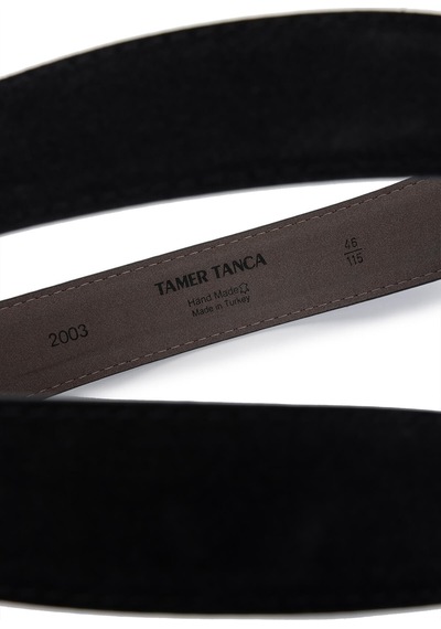 Tamer Tanca Erkek Hakiki Deri Siyah Süet Spor Kemer 171 2003 Erk Kmr Y25 Sıyah Suet Siyah