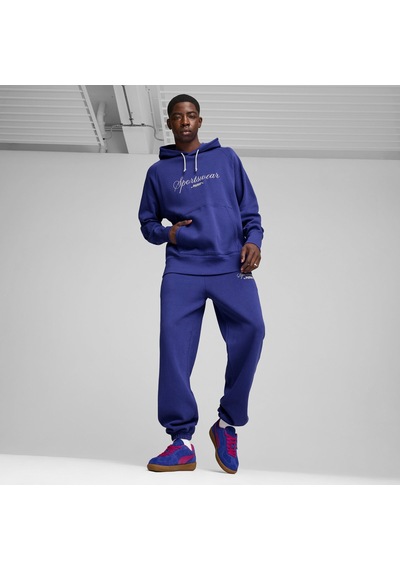 Puma Classıcs+ Erkek Relaxed Kapüşonlu Sweatshirt 626722 27 Mavi