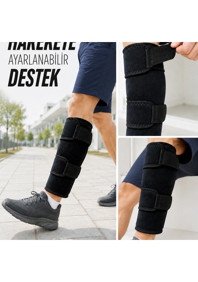 Ayarlanabilir Alt Baldırlık Baldır Destekliği Çift Bantlı Spor Ve Günlük Kullanım
