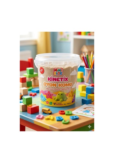 Doğal Kinetik Oyun Kumu 1kg Bej Bej