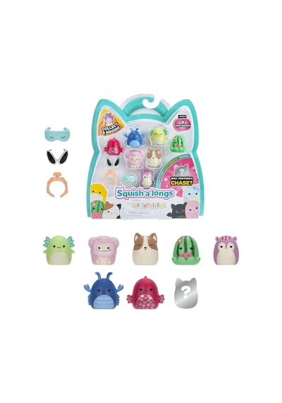 Squishmallows Squish-a-longs 8 Figür + Yüzük Set Seri 2 - 1 Adet Çok Renkli