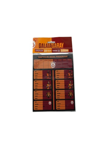 Galatasaray Ders Programlı Okul Etiketi 50449 Çok Renkli