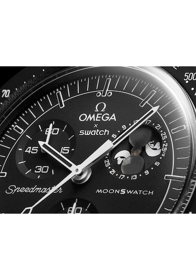Swatch X Omega Moonphase Snoopy Black Çelik