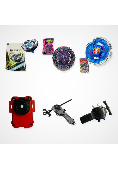 Beyblade Karışık Seri Set 3 Beyblade 3 Fırlatıcı - Bx-01, B-169, Bb28