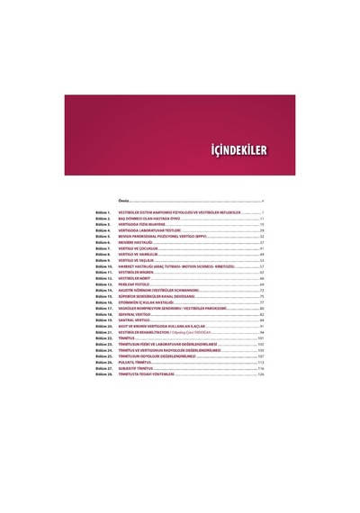 Vertigo Ve Tinnitus - Nobel Tıp Kitabevleri