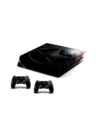 PS4 Fat Kaptan Amerika Sticker Seti