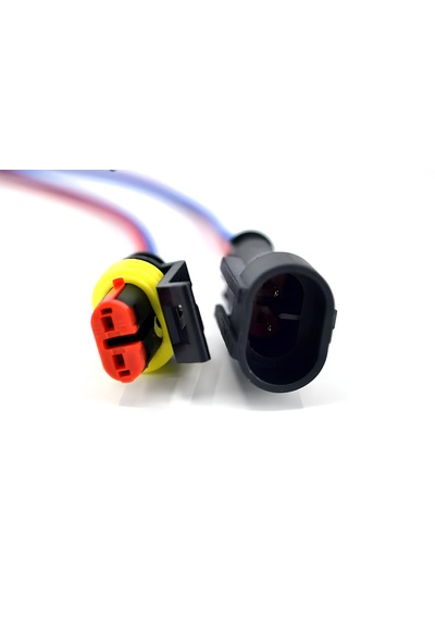 Süper Seal Elektrik Soketi 1 Takım 2 Pin 2 Kablolu Su Geçirmez Konnektör