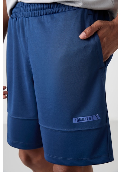 Tommy Life Parlament Polyester Kalın Yumuşak Comfort Fit Erkek Şort - 81272 Mavi