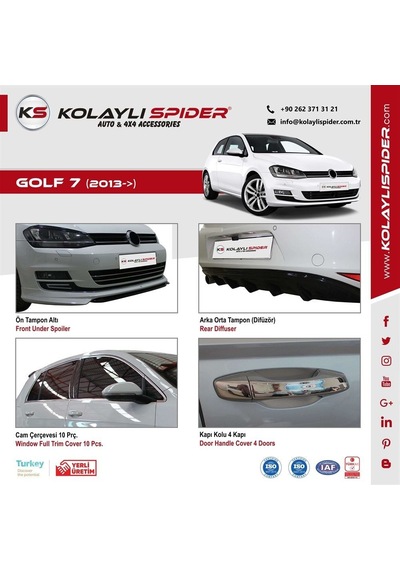 Vw Golf 7 Ön Tampon Altı Dil Mod Fiber 2013 Ve Sonrası