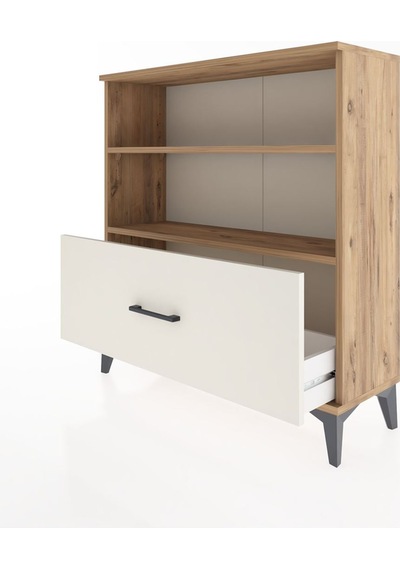 Arges Şifonyer 2 Raflı Tek Çekmeceli 88x30x96 Çam-aytaşı Çam