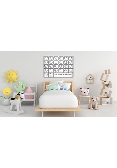 İngilizce Alfabe Cetveli Englısh Alphabet 50x70 Cm Karton 01