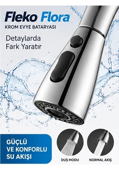 Fleko Flora Krom Spiralli Evye Bataryası