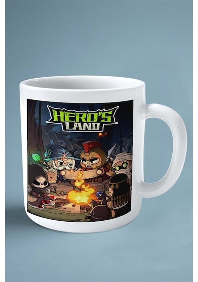 Heros Land Oyun Baskılı Kupa Bardak Çift Taraflı Baskı Kişiye Özel Model 1 Çok Renkli