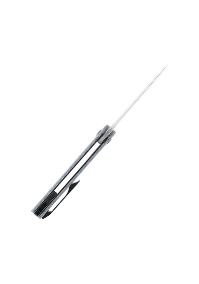Kansept Foosa Kayma Eklemi/flipper Kamp Bıçak Mavi Beyaz Karbon Fiber Sap Damascus Çelik Kamp Çakı K2020t2 Kum