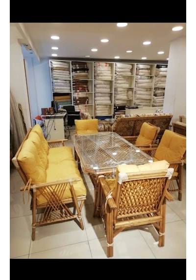 Nivemeshome 7 Kişilik Minderli Bambu Oturma Seti 4 Sandalye+3 Lü+sehpa Çok Renkli Nivemeshome 7 Kişilik Minderli Bambu Oturma Seti 4 Sandalye+3 Lü+sehpa Çok Renkli