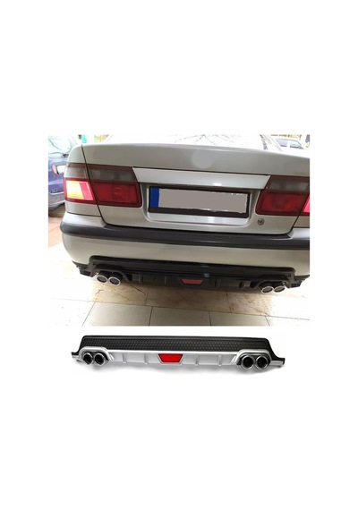 Mazda 626 Uyumlu Body Kit Difüzör 4 Çıkış Yuvarlak Gri Model 1