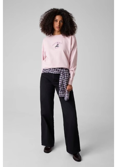 Guess Baskılı Pembe Kadın Sweatshirt W6yq09k3868