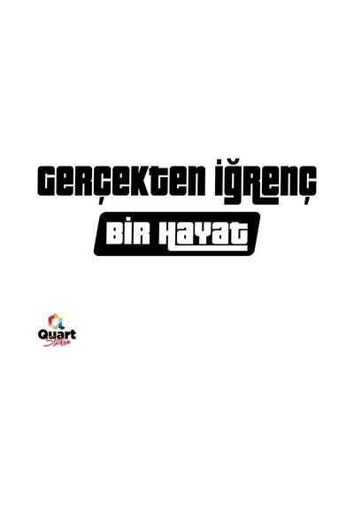 Gerçekten Iğrenç Bir Hayat Sticker Otomobil Cam Sticker (517544624)