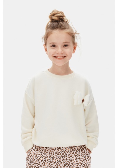 Xo Kids Kız Çocuk Sweatşirt 4-8 Yaş 39515 Krem