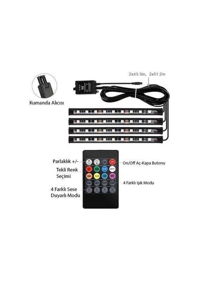 Carmind Müziğe Duyarlı Ayak Altı Led Aydınlatma