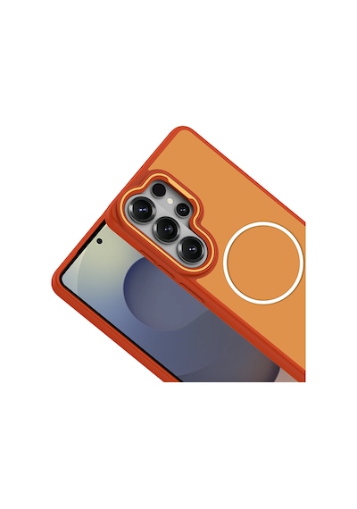 Ardemix Samsung Uyumlu Galaxy S26 Ultra Kılıf M-safe Şarj Özellikli Metal Kamera Çerçeveli Zore Sanremo Silikon Kapak - Gri