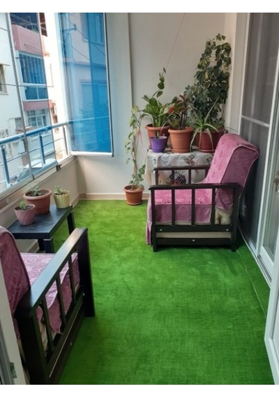 Yeşil Protokol Halı Özel Kesim Kaymaz Tabanlı Balkon Halısı (427038973)