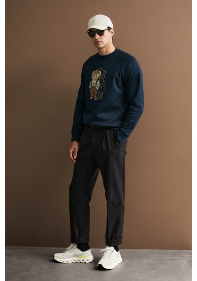 Lufian Storm Erkek Sweatshirt Lacivert Lacivert 112030204100200