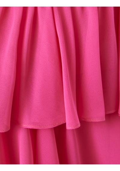 Koton Katlı Volanlı Kısa Kollu Kalp Yaka Mini Elbise Pembe 5sak80042fw Gül Koton Katlı Volanlı Kısa Kollu Kalp Yaka Mini Elbise Pembe 5sak80042fw Gül