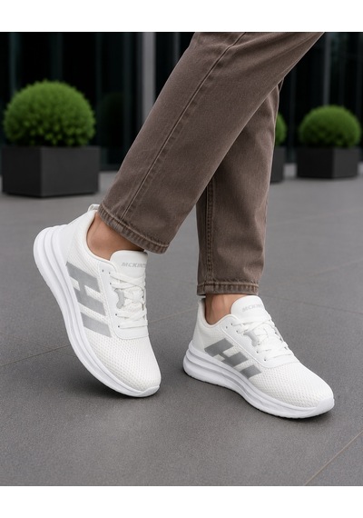 Homiro Fuspedli Poli Taban Günlük Spor Ayakkabı Sneaker Beyaz - Mavi
