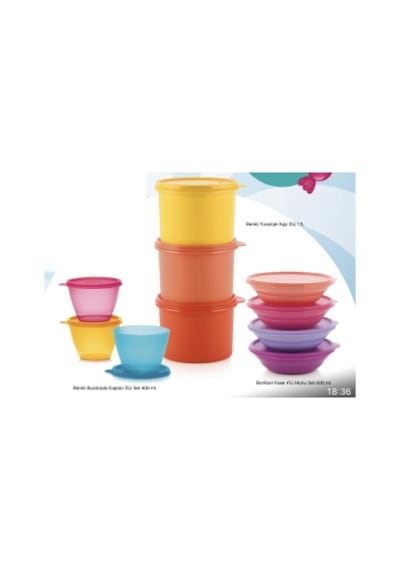 Tupperware Renkli Saklama Kabı 10 Lu Set Esc Çok Renkli