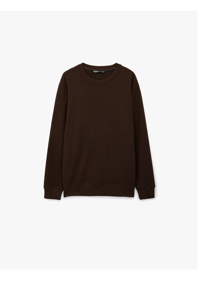 Koton Regular Fit Uzun Kollu Dokulu Basic Bisiklet Yaka Sweatshirt Kahverengi 6wam70192mk Kahverengi Koton Regular Fit Uzun Kollu Dokulu Basic Bisiklet Yaka Sweatshirt Kahverengi 6wam70192mk Kahverengi