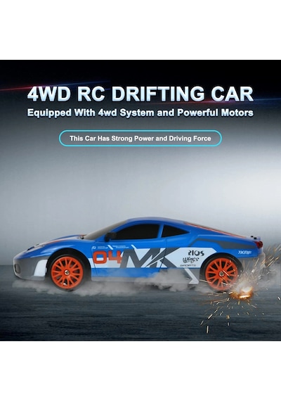 1:24 Rc Drift 2.4ghz Ölçekli 4wd 15km/h Yüksek Hızlı Model Araç Led Işıklı Hediyelik Oyuncak