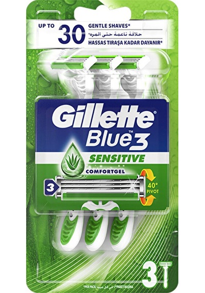 Gillette Blue3 Tıraş Bıçağı 3'lü Sensitive 52412687