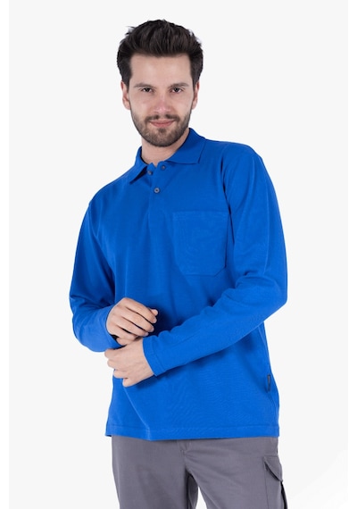 Polo Yaka Sweatshirt Saks Mavi