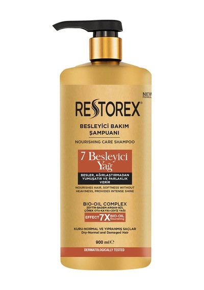 Restorex 7 Besleyici Yağ Bakım Şampuanı 900 Ml - 3 Adet Tarı