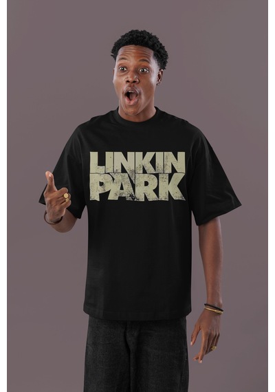 Tasarım Linkin Park Rock Metal Müzik Grubu Sırt Baskılı Unisex Ov Siyah