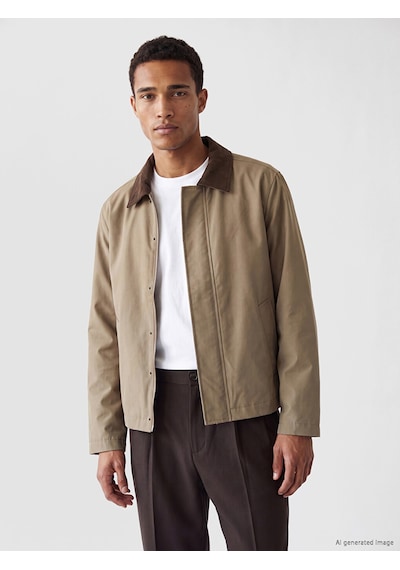 Lcw Vision Bej Regular Fit Kadife Yaka Erkek Mont