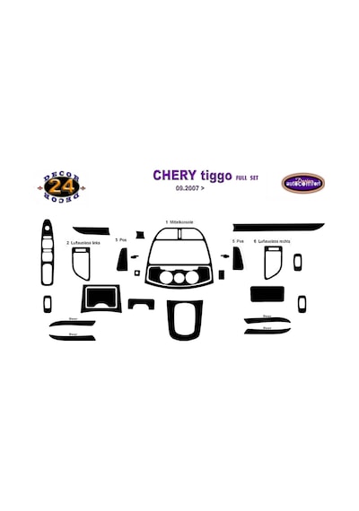 Chery Tiggo Konsol/Maun Kaplama 2007+ 24.Prç Full Set (522514081)