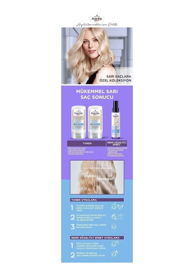 Palette Toner Küllü Sarı150 Ml