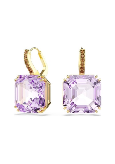 5759990 Swarovski Küpe Mıllenıa:pe Square Vıol/gos Metalik