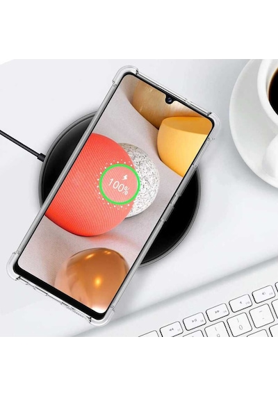 Samsung Uyumlu Galaxy A12 Kilif Köse Korumali Seffaf Silikon Kapak 481514508
