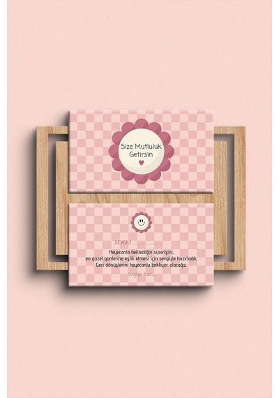 Çift Yön Kargo Paketleme Teşekkür Kartı Thank You Cart Pytktskk34