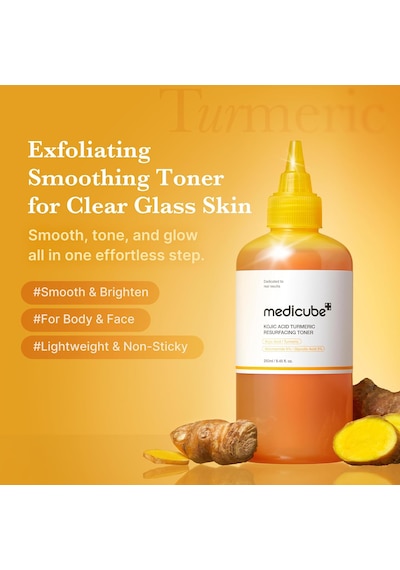 Medıcube Kojic Acid Turmeric Smoothing Toner 250 Ml Kojik Asit Zerdeçal Niasinamid Glikolik Asit Tonik Kbeautyflashsale