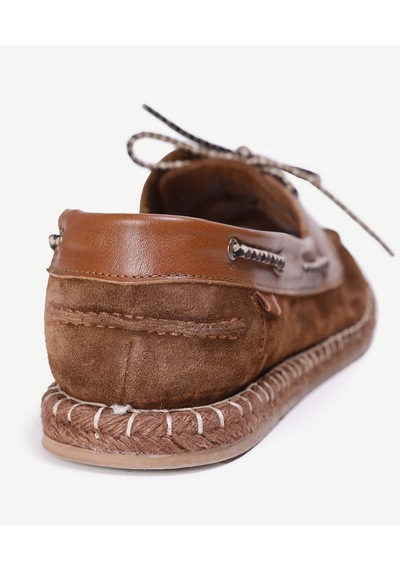 Yargıcı Hasır Bağlı Deri Espadril 24yeay4477x 057 Kahverengi
