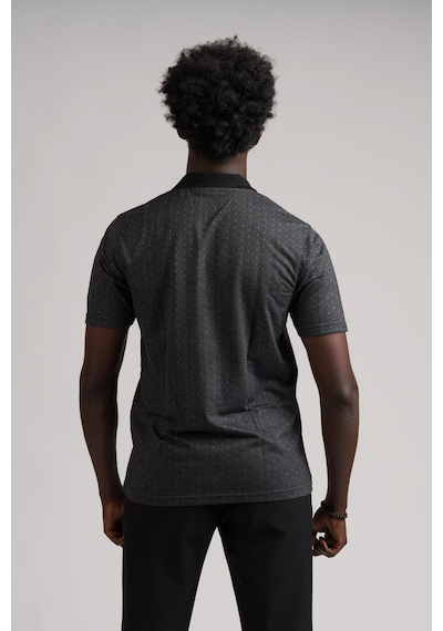 Regular Fit Yakalı Ve Cepli Desenli Erkek Klasik T-shirt 001