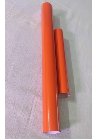 Turuncu Renk Dayanıklı Araç Motor Mobilya Folyosu 126cm X 30 Cm